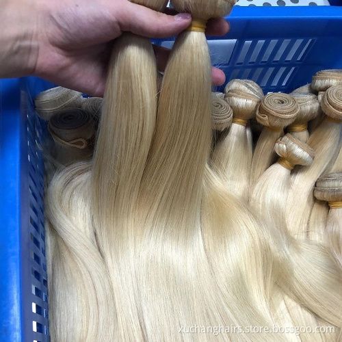 Wholesale 613 Cuticle Aligned Virgin Hair,Russian Blonde Virgin Human Hair Bundle,40 Inch Blonde Brazilian Human Hair Extension